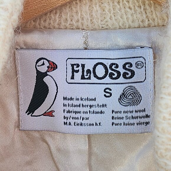 LOVELY Vintage FLOSS Made in Iceland Sweater Coat Women's Size Small - Picture 2 of 5